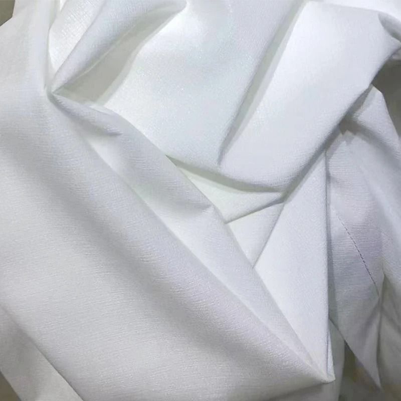 White Tulle Chiffon Curtains Luxury Thick Yarn Window Drapes for Bedroom and Living Room