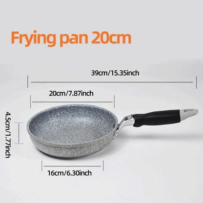 Durable Stone Frying Pan and Wok Non Stick Cookware for Induction and Gas Stove