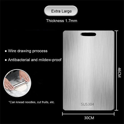 Stainless Steel Cutting Board Double Sided Antibacterial Chopping Board