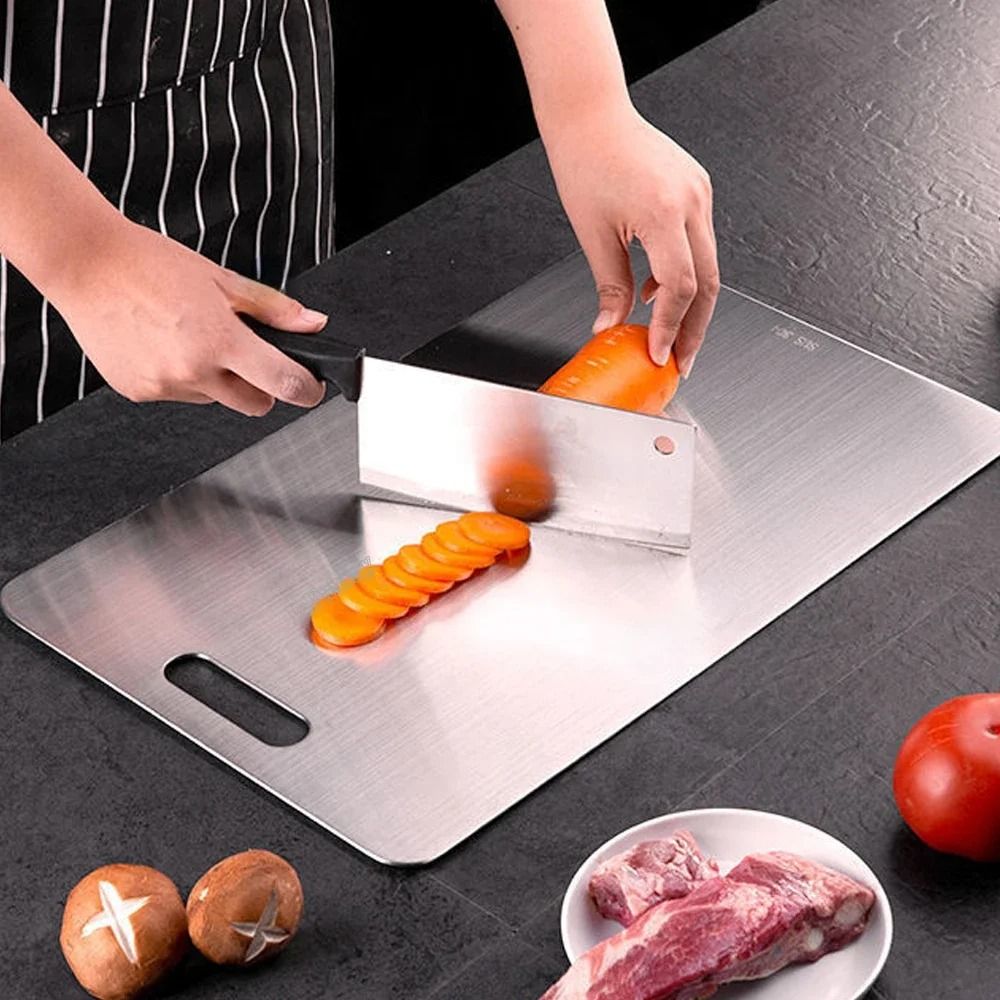 Stainless Steel Cutting Board Double Sided Antibacterial Chopping Board
