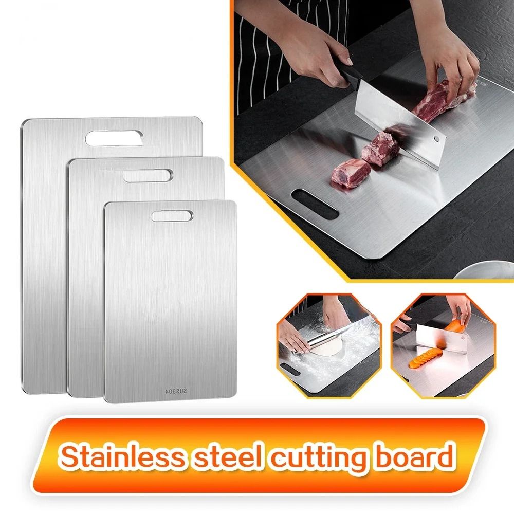 Stainless Steel Cutting Board Double Sided Antibacterial Chopping Board
