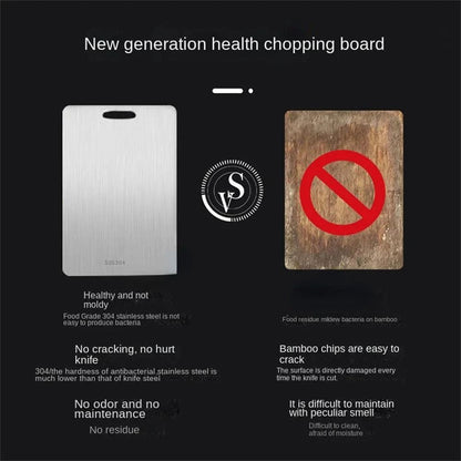 Stainless Steel Cutting Board Double Sided Antibacterial Chopping Board