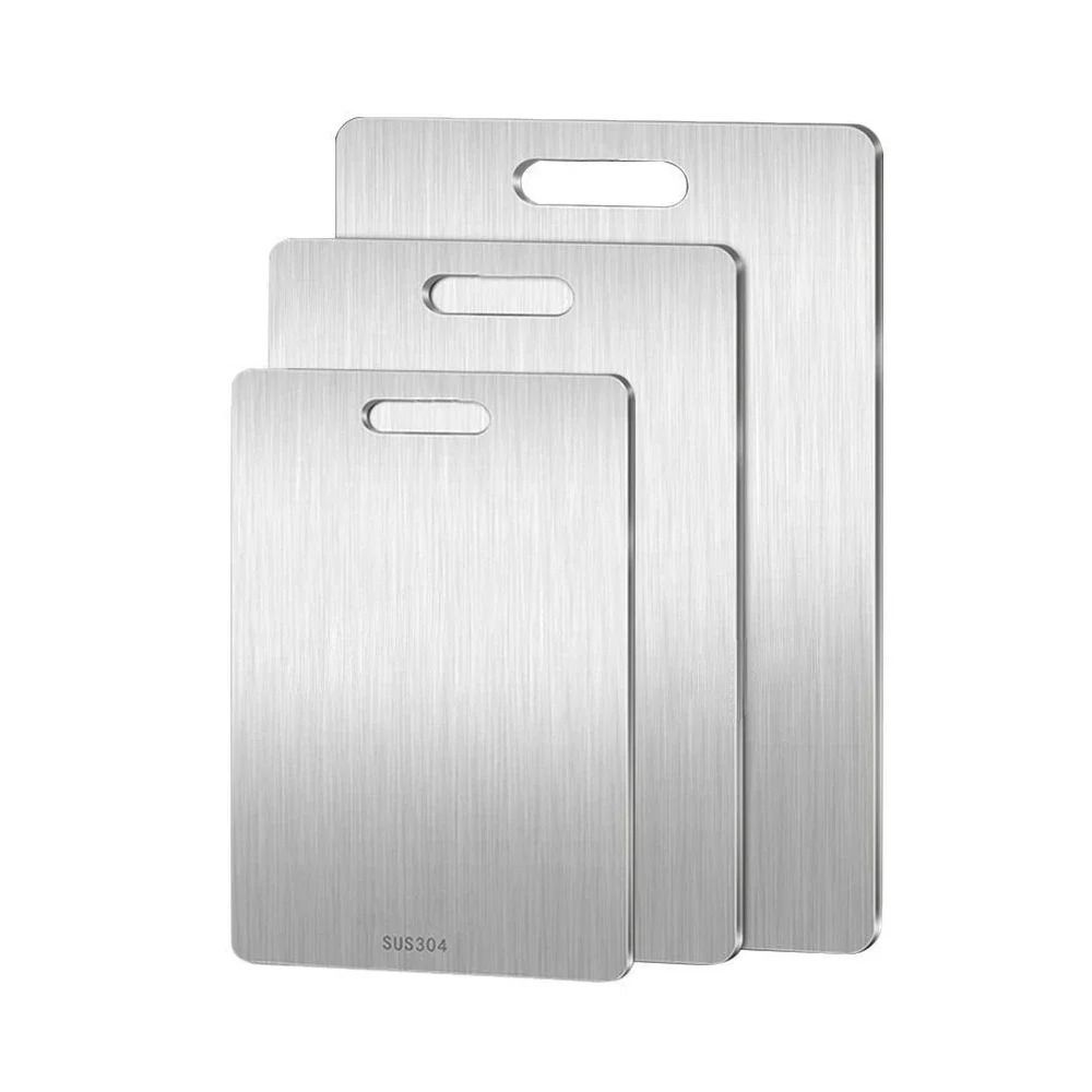 Stainless Steel Cutting Board Double Sided Antibacterial Chopping Board