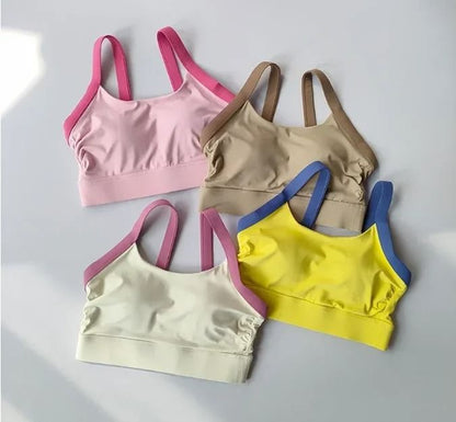 High Intensity Color Block Cross Back Yoga Bra and High Waist Hip Lifting Leggings Set