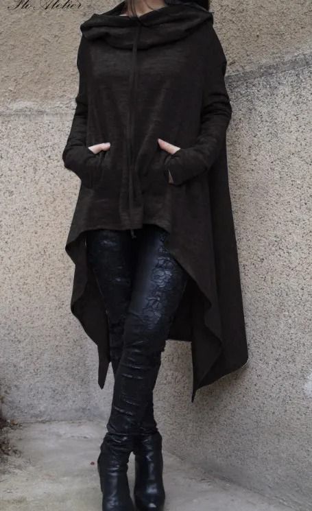 Women Long Oversized Hoodie Casual Solid Color Pullover with Plus Sizes S to 5XL