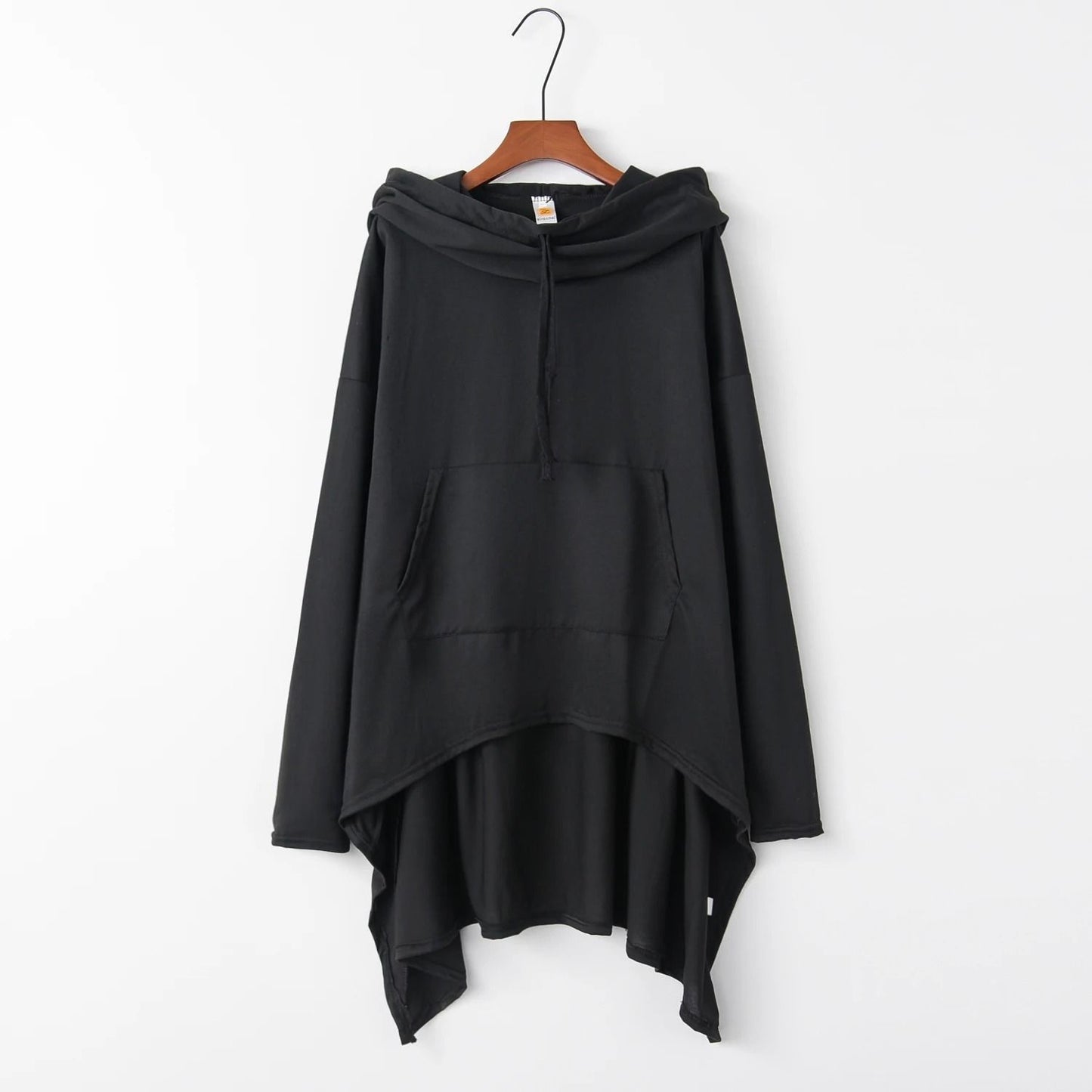 Women Long Oversized Hoodie Casual Solid Color Pullover with Plus Sizes S to 5XL