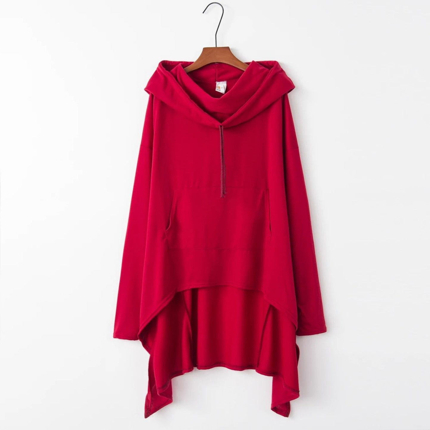 Women Long Oversized Hoodie Casual Solid Color Pullover with Plus Sizes S to 5XL