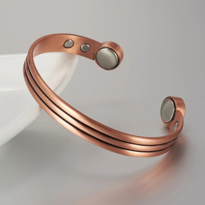 Pure Copper Magnetic Bracelet with Adjustable Desig