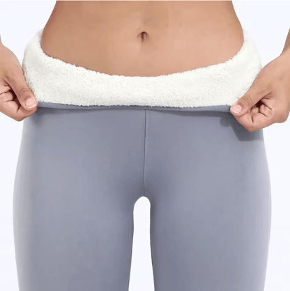 Women Winter Warm Velvet Leggings High Waist Stretch Thick Casual Pants
