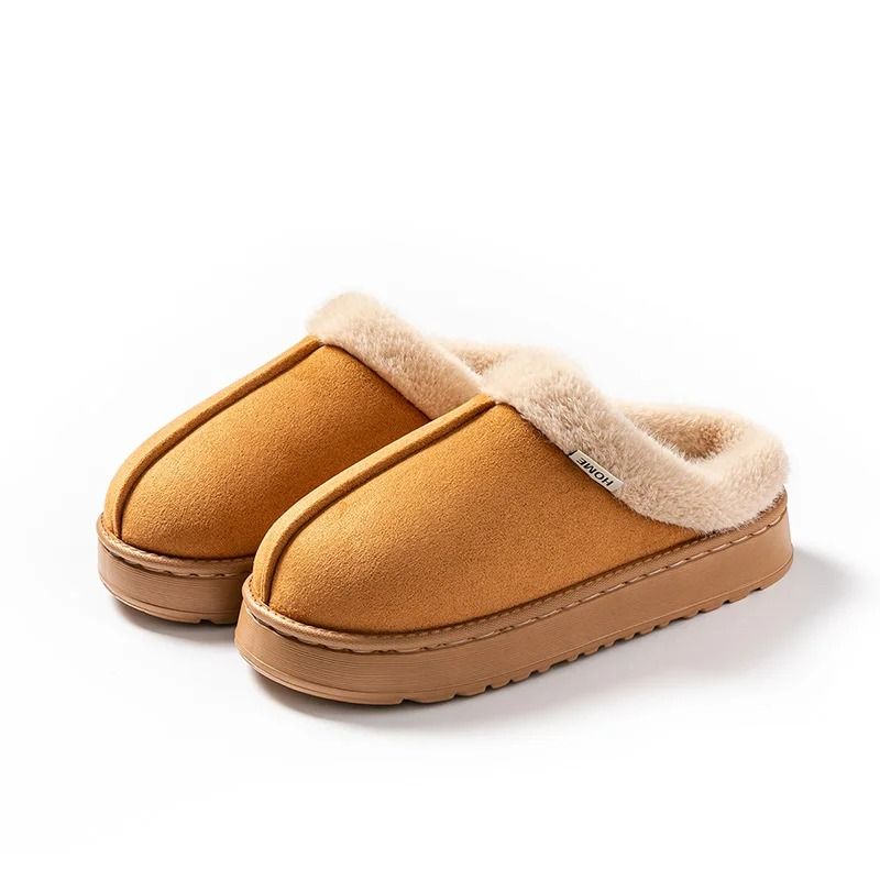 Womens Fluffy Winter Slippers with EVA Thick Sole and Anti Slip Comfort Design