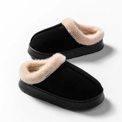 Womens Fluffy Winter Slippers with EVA Thick Sole and Anti Slip Comfort Design