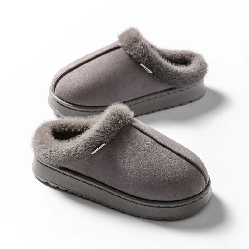 Womens Fluffy Winter Slippers with EVA Thick Sole and Anti Slip Comfort Design