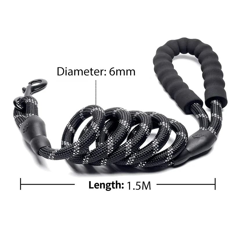 Strong Reflective Dog Leash for Small, Medium, and Large Dogs