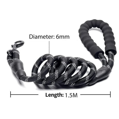 Strong Reflective Dog Leash for Small, Medium, and Large Dogs