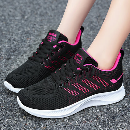 Womens Sneakers, Casual Soft Sole Sports Shoes, Breathable Mesh Running Shoes, Comfortable Moms Walking Shoes