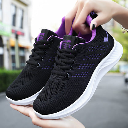 Womens Sneakers, Casual Soft Sole Sports Shoes, Breathable Mesh Running Shoes, Comfortable Moms Walking Shoes