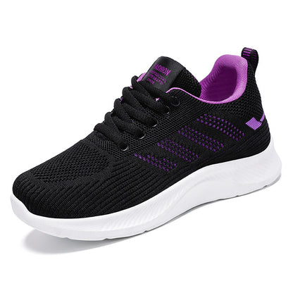 Womens Sneakers, Casual Soft Sole Sports Shoes, Breathable Mesh Running Shoes, Comfortable Moms Walking Shoes