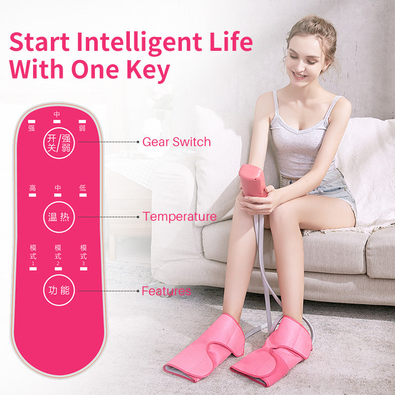 Air Compression Calf Massager with Handheld Controller, Leg Massager for Circulation, Pain Relief for Edema, Muscles