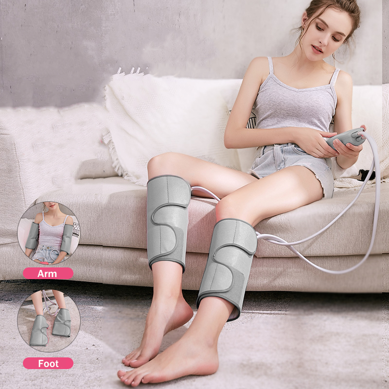 Air Compression Calf Massager with Handheld Controller, Leg Massager for Circulation, Pain Relief for Edema, Muscles