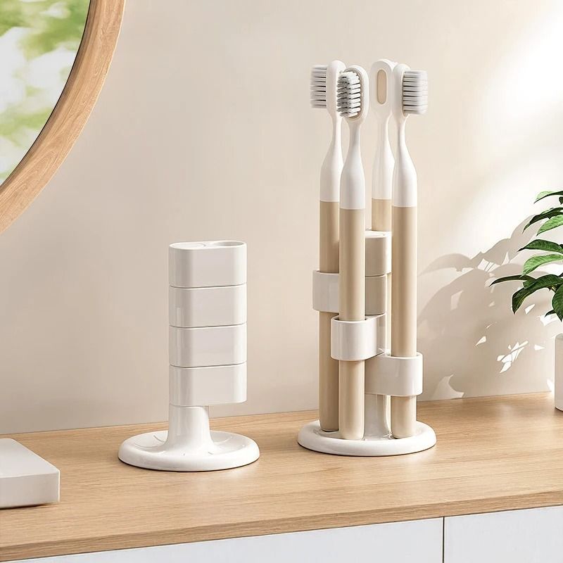 Rotating Toothbrush & Makeup Brush Holder