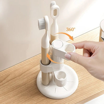 Rotating Toothbrush & Makeup Brush Holder