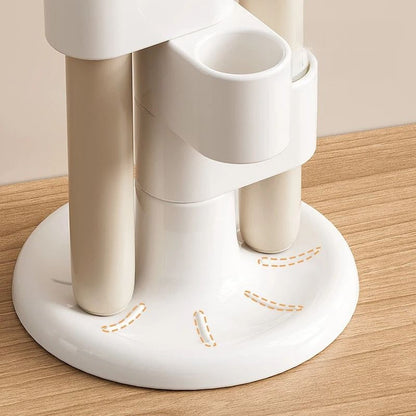 Rotating Toothbrush & Makeup Brush Holder