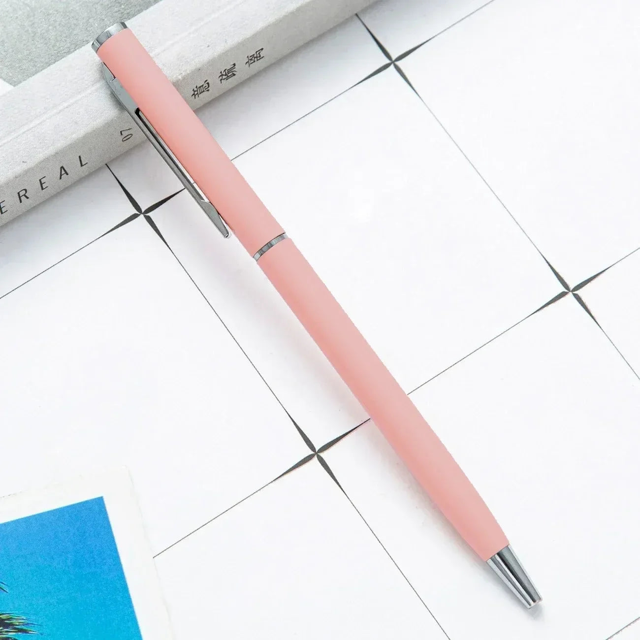 Custom Rose Gold Pens, Slim Metal Ballpoint Pens with Engraved Name or Logo, Ideal for School, Office Supplies, and Corp