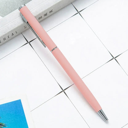 Custom Rose Gold Pens, Slim Metal Ballpoint Pens with Engraved Name or Logo, Ideal for School, Office Supplies, and Corp