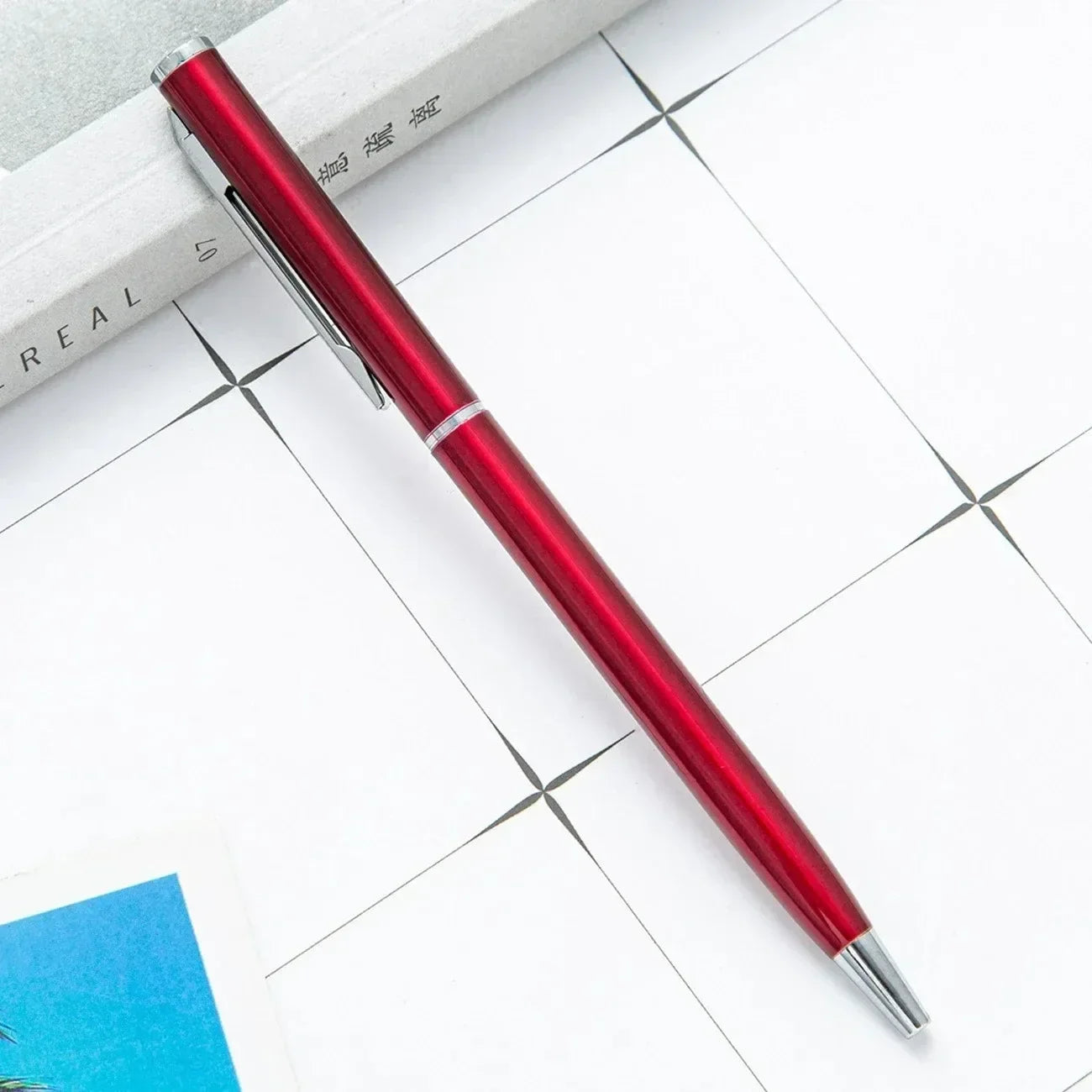 Custom Rose Gold Pens, Slim Metal Ballpoint Pens with Engraved Name or Logo, Ideal for School, Office Supplies, and Corp