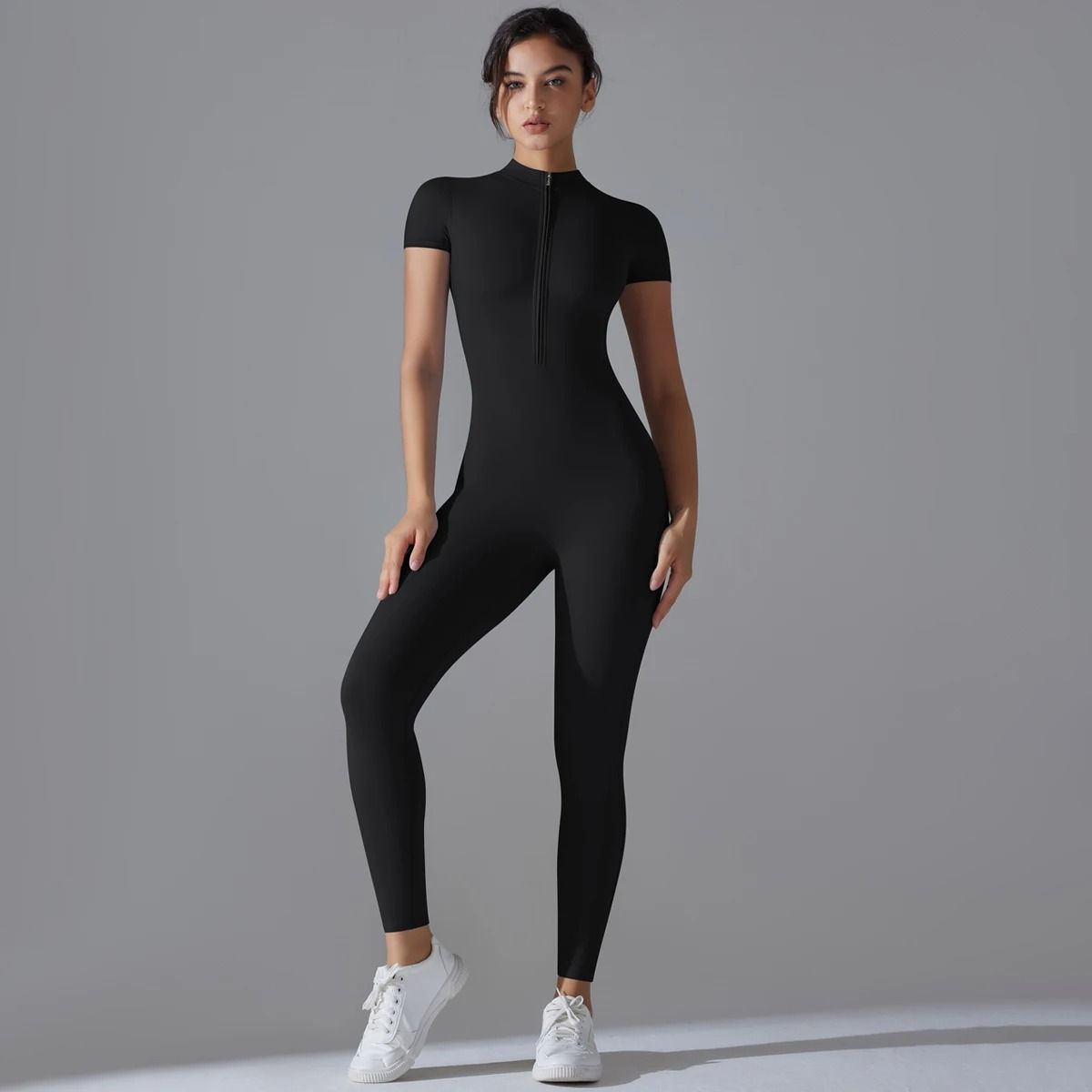 Womens Fitness Bodysuit with Quick Dry Breathable Fabric and Push Up Support for Yoga and Gym