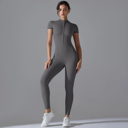 Womens Fitness Bodysuit with Quick Dry Breathable Fabric and Push Up Support for Yoga and Gym