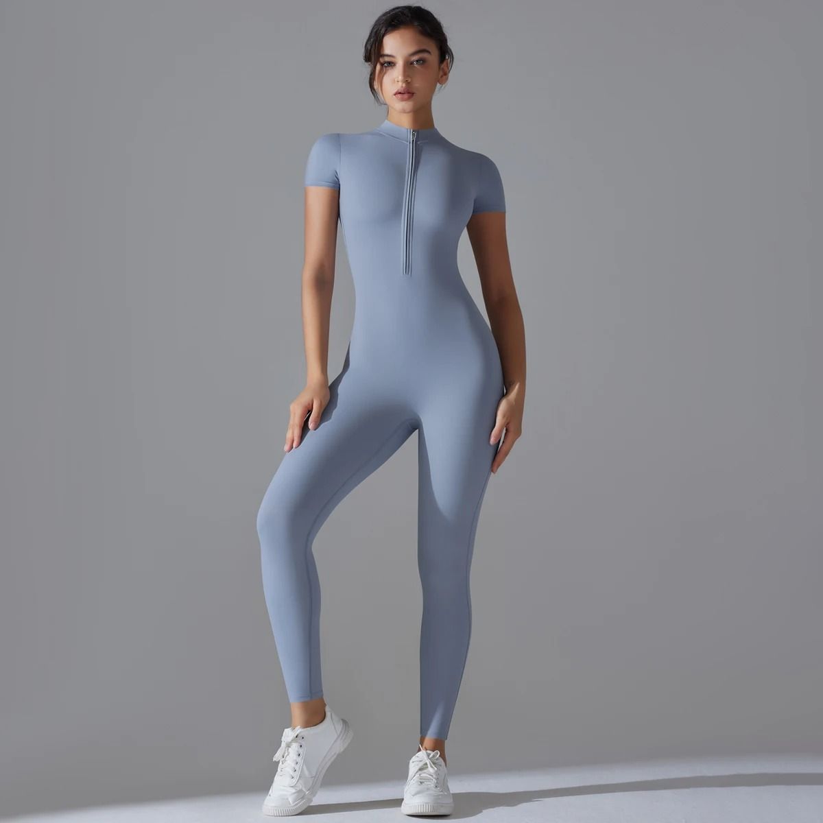 Womens Fitness Bodysuit with Quick Dry Breathable Fabric and Push Up Support for Yoga and Gym