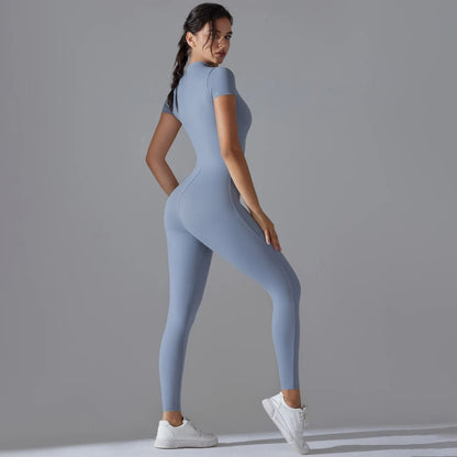 Womens Fitness Bodysuit with Quick Dry Breathable Fabric and Push Up Support for Yoga and Gym