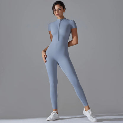 Womens Fitness Bodysuit with Quick Dry Breathable Fabric and Push Up Support for Yoga and Gym