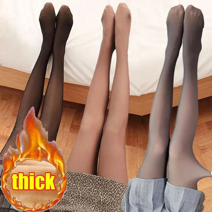 Women's Thermal Fleece Lined Leggings – High Waist, Thick Plush Insulated Tights for Cozy Winter Warmth