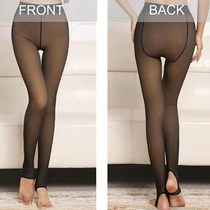 Women's Thermal Fleece Lined Leggings – High Waist, Thick Plush Insulated Tights for Cozy Winter Warmth