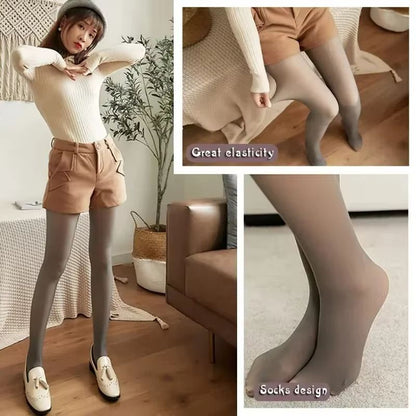 Women's Thermal Fleece Lined Leggings – High Waist, Thick Plush Insulated Tights for Cozy Winter Warmth