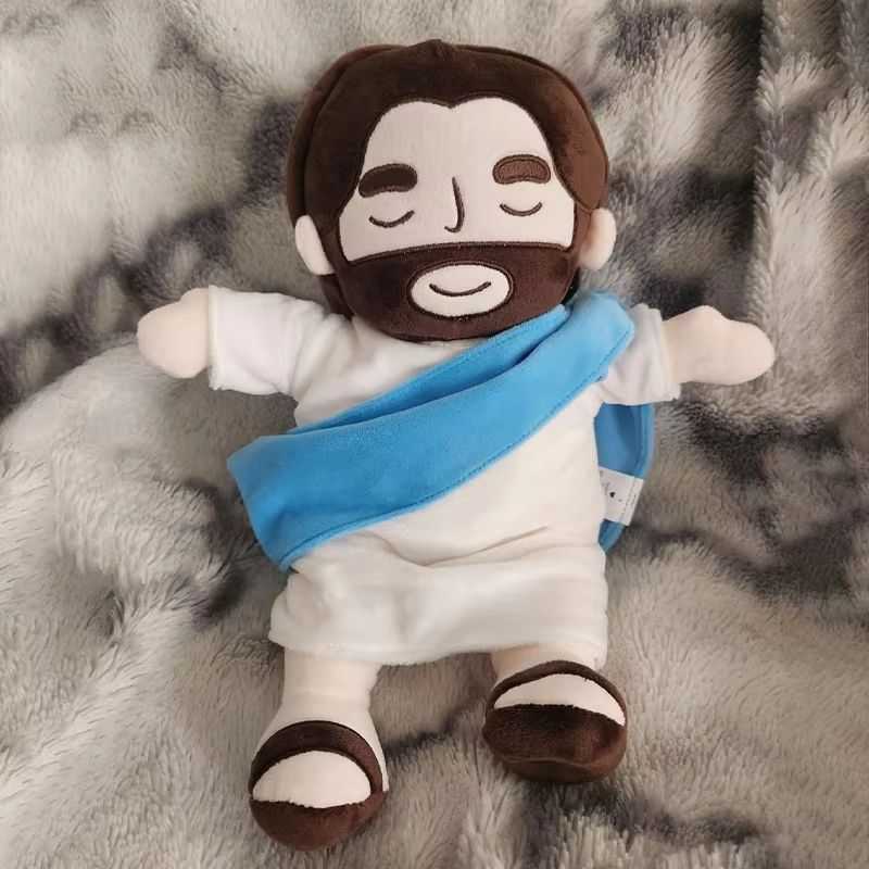 Soothing Breathing Jesus Plush Doll – Musical Sleep Companion & Calming Nighttime Toy for Children
