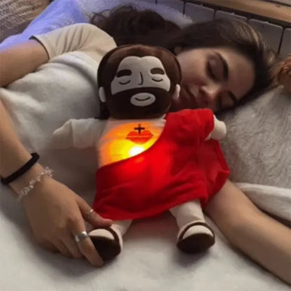 Soothing Breathing Jesus Plush Doll – Musical Sleep Companion & Calming Nighttime Toy for Children