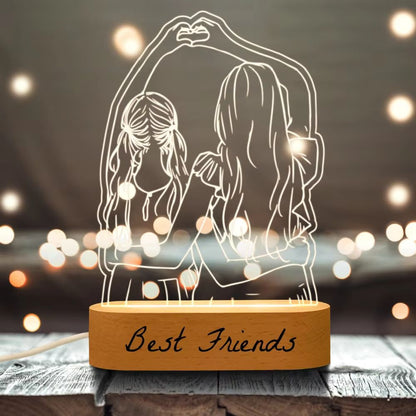 Personalized 3D Photo Lamp – Custom Night Light with Engraved Picture & Text for Wedding, Anniversary, or Valentine's Da
