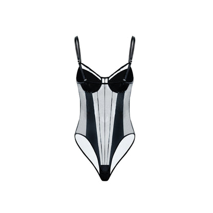 Sexy Tight Fitting Womens Clothing, with Deep V Neck Shaping, Adjustable Straps, and Reinforced Soft Padded Bra