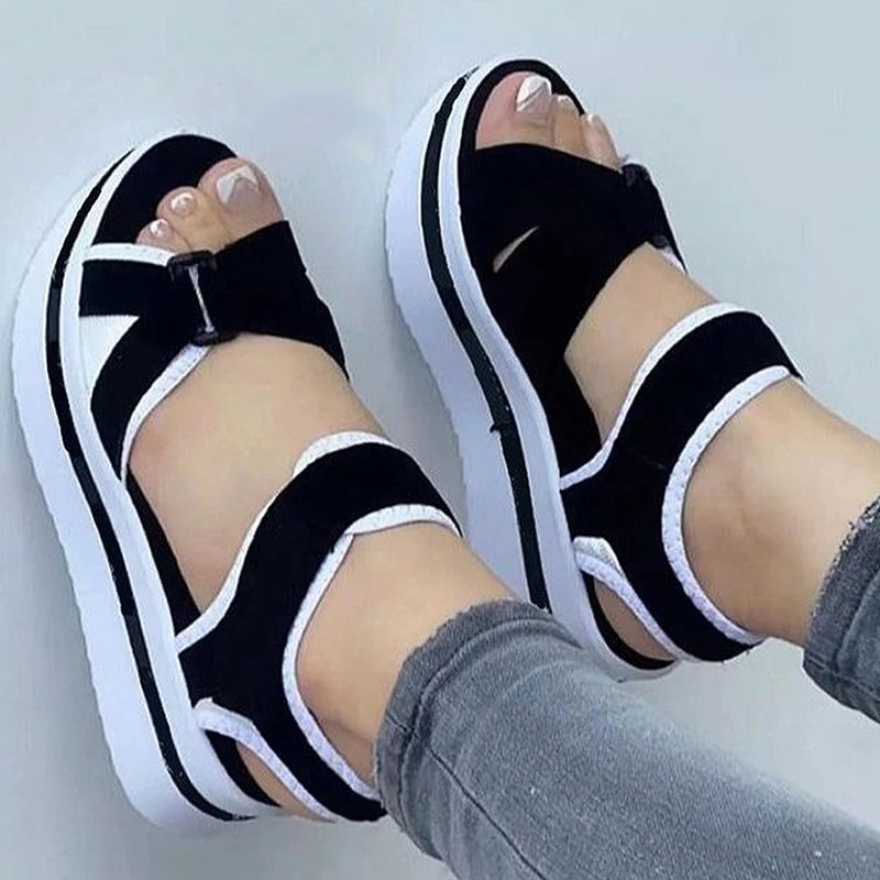 Women Summer Wedge Sandals Outdoor Beach Walking Shoes