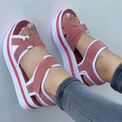 Women Summer Wedge Sandals Outdoor Beach Walking Shoes