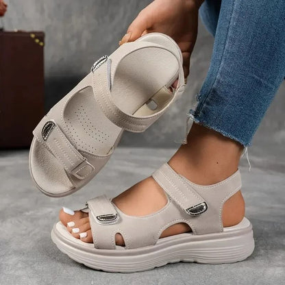 Womens Summer Platform Sandals – Comfortable Thick Sole Outdoor Non-Slip Beach Shoes
