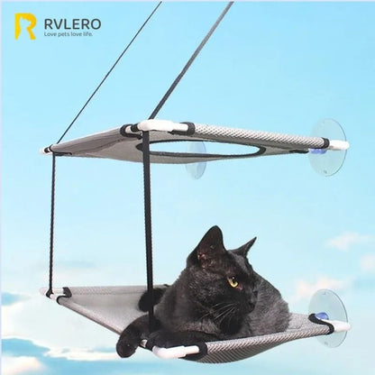 Cat Hammock Window Bed with Double-Decker Tunnel – Hanging Sunny Seat with Strong Suction Cups