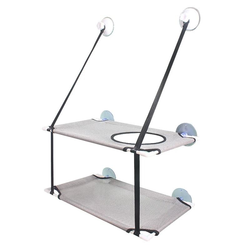Cat Hammock Window Bed with Double-Decker Tunnel – Hanging Sunny Seat with Strong Suction Cups