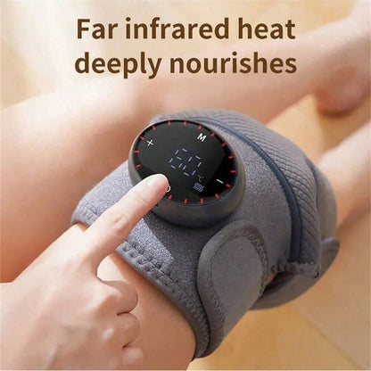 Rechargeable Heated Knee Massager with Adjustable Heating and Vibration Therapy