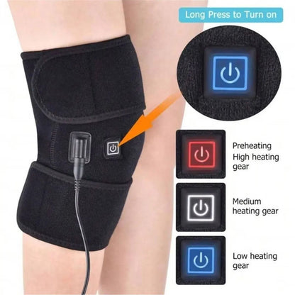 Rechargeable Heated Knee Massager with Adjustable Heating and Vibration Therapy