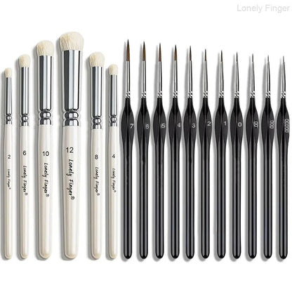 Miniature Paint Brushes Drybrush Set for Acrylic Oil and Watercolor Detailing