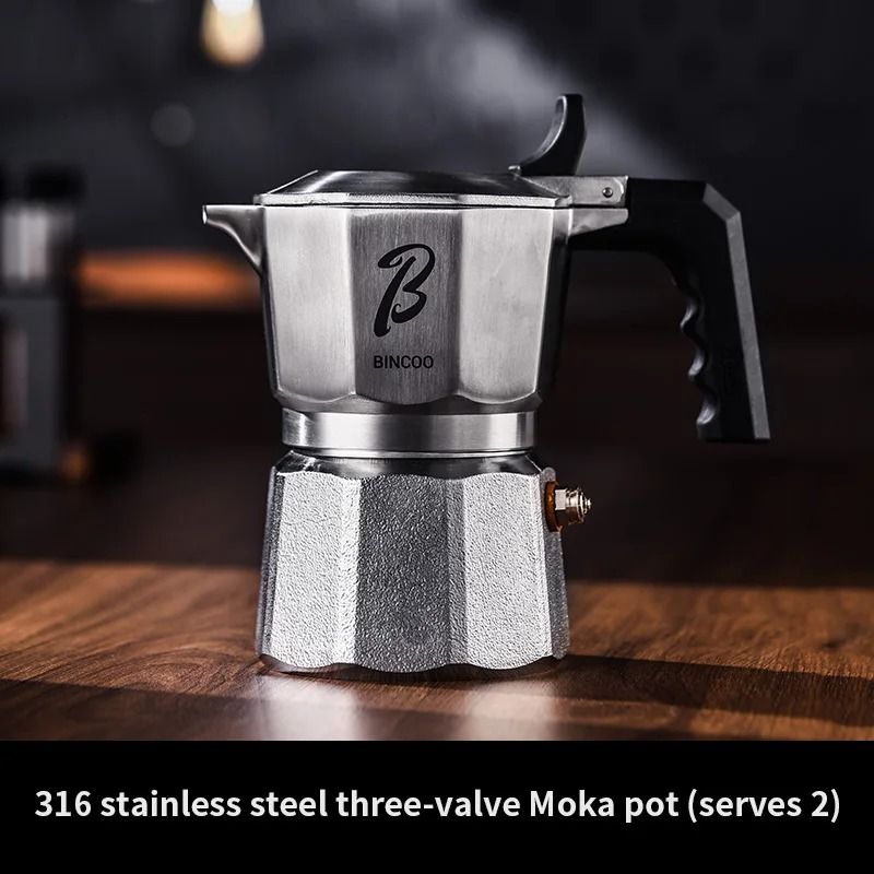 Stainless Steel Electric Espresso Maker with 3 Valve Brewing